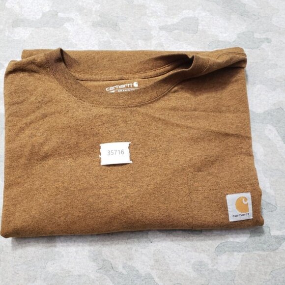 Carhartt Shirt Mens 3XL Brown Pockets Relaxed Fit Short Sleeve Workwear - Picture 12 of 12
